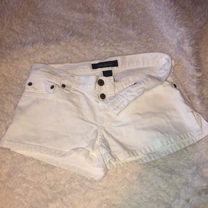 White Jean Shorts